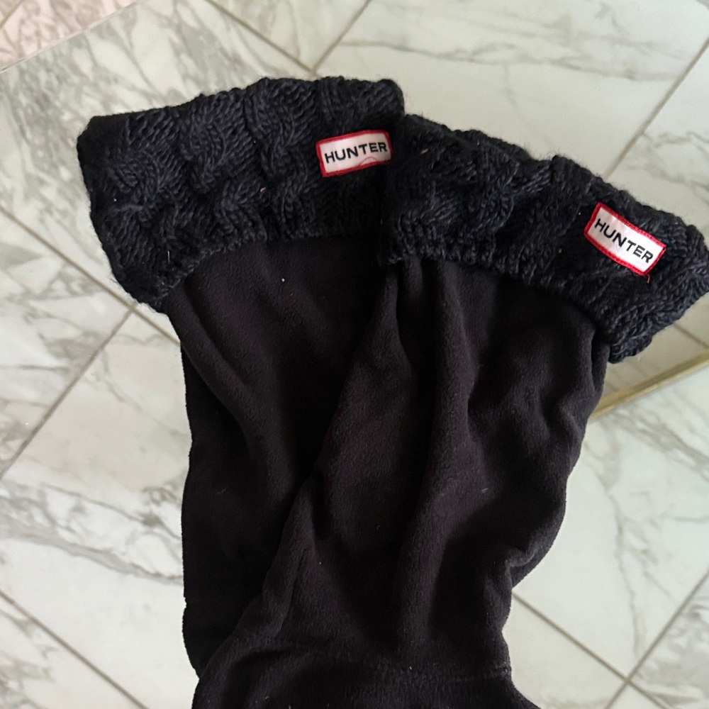 Hunter Black Cable Knit Men's Socks